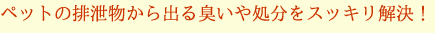 ペットの排泄物から出る臭いや処分をスッキリ解決!