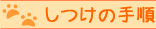 しつけの手順
